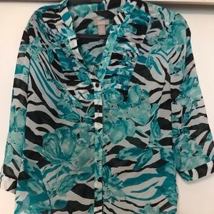 Chico’s Blouse. Fits like Large Size 1